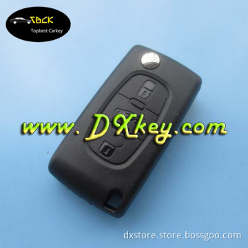 Best price car key for Peugeot 407 3 buttons remote key Peugeot key 434mhz